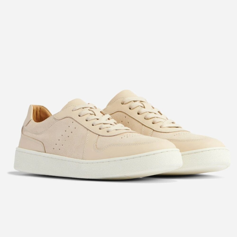Nisolo Bria Go-To Court Sneaker Bone Size 7.5 New in Box! Minimal Modern Design